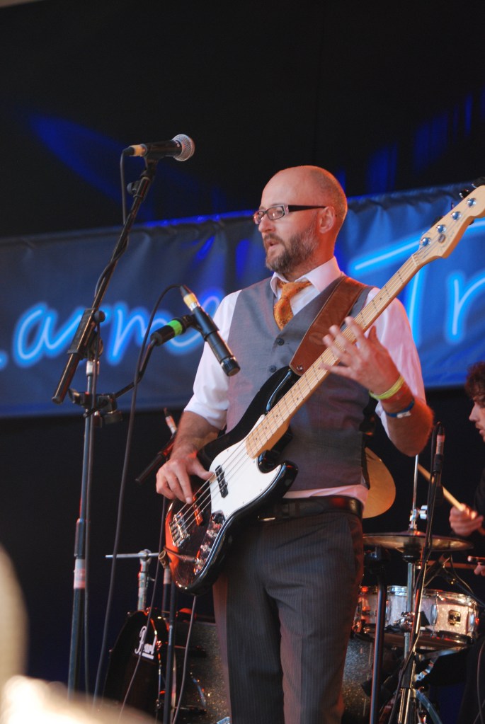 Man playing bass guitar